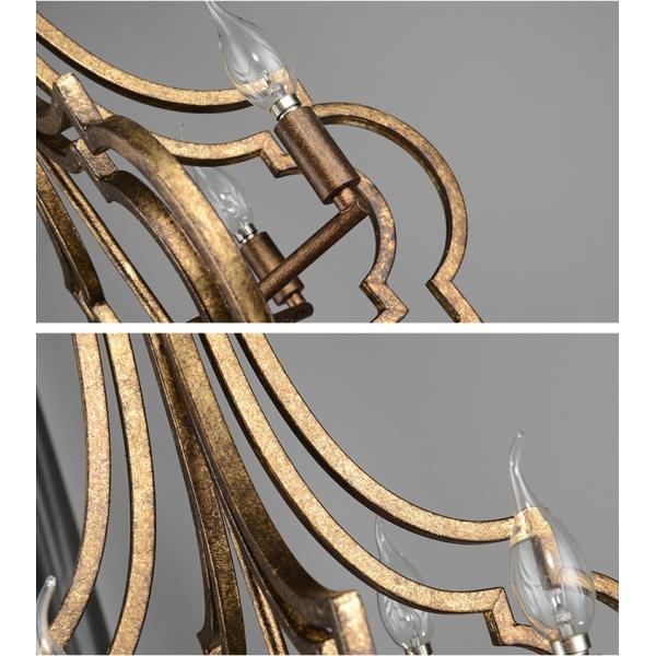 Antique bronze chandelier 4 lamp holders indoor home lighting (WH-CI-44)