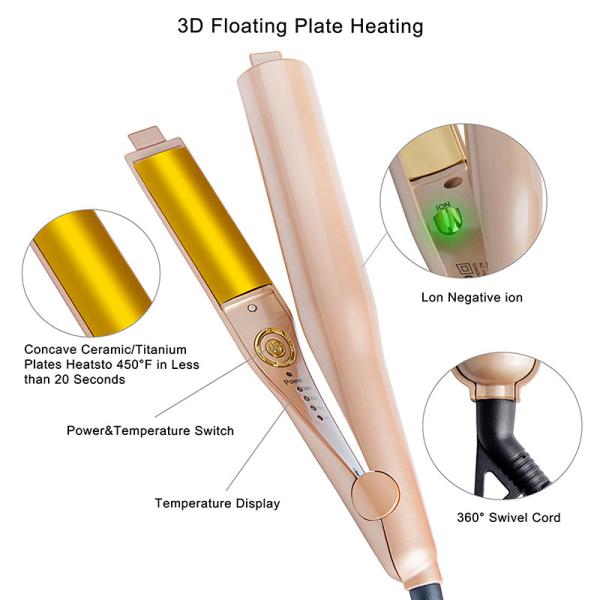 Three Barrel Curling Iron Mini Hair Curler Aluminum Plate Wave Formers