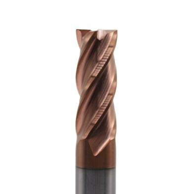 6mm Dia 6*25*6*75 TiAISiN Coated 4 Flat Flutes Carbide Square End Mill For Carbon Steel Alloy Steel Cast Iron