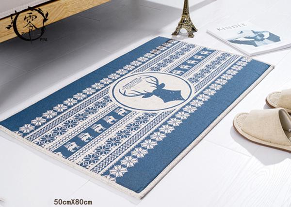 Home Decoration Foot Mat Rubber Christmas Deer Pattern Welcome Indoor Outdoor