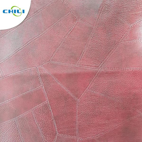 Tela do couro do PVC do sofá da mobília, tela de estofamento do PVC que Crafting bem