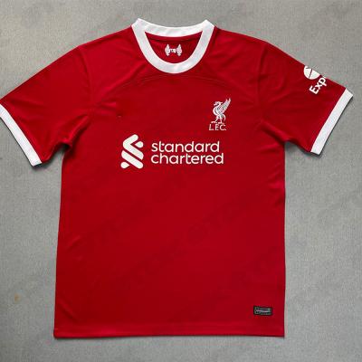 Red Football Team Jersey 100% Polyester Tear Resistant Fan Football Jersey