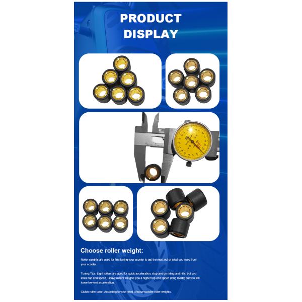 Durable High Temperature GY6 125 Scooter Roller Weights Set for KVB CLICK 110 Pulley
