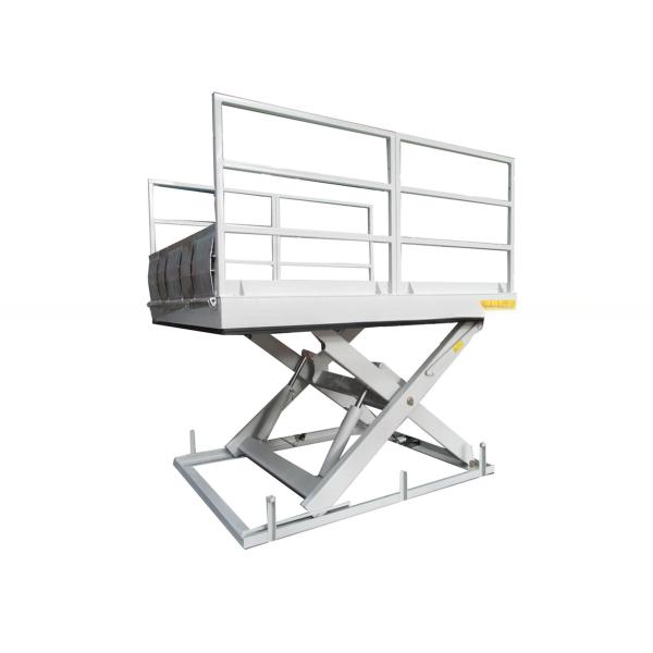 Loading Dock Table with Handrail and Loading Flap Driven by Hydraulic 2500x2000mm