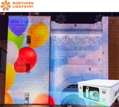 Iluminação de edifícios ao ar livre Projeção de vídeo show Sistema de software de projetor imersivo