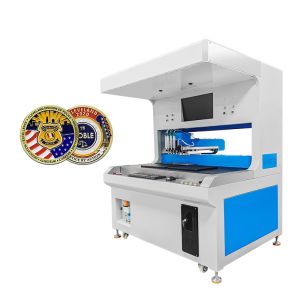 Automatic 4 Colors Enamel Pin Dispensing Machine for Dice Products Painting