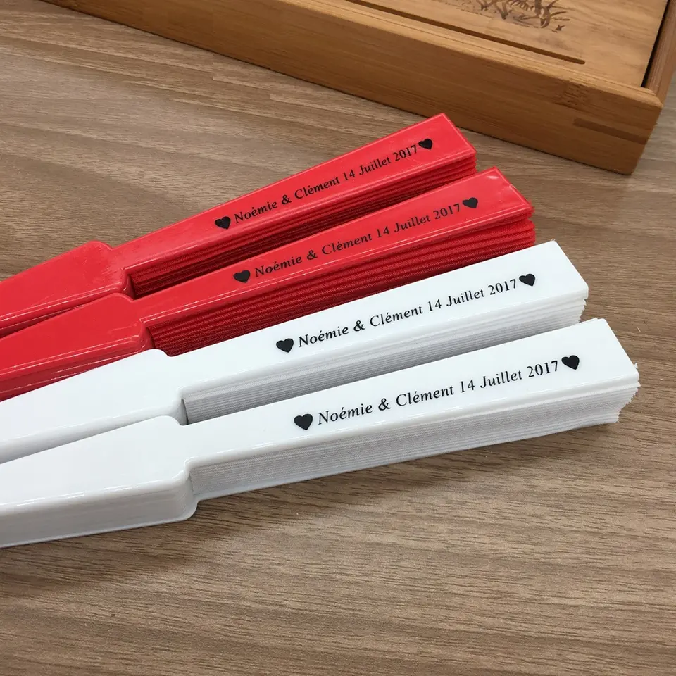 Personalized Plastic Fan 23 Cm Hand Fans Custom Printed Folding Plastic Fan