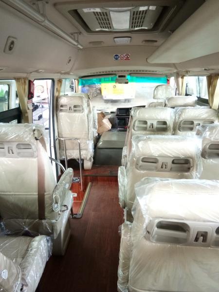 6 M Length Tour Sightseeing Open Coaster Minibus , Rosa Minibus JMC Chassis