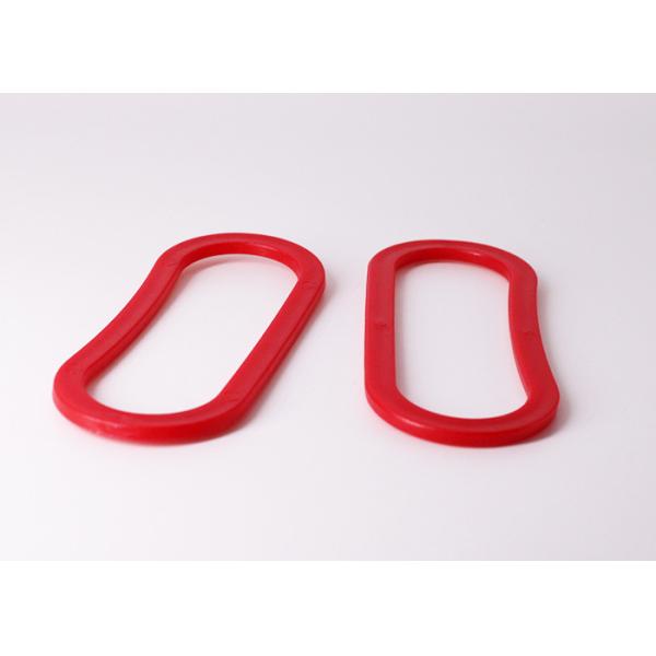 Poignées solides rouges de sachet en plastique pour le service d'OEM de sachets