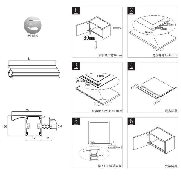 Прокатанный съемной рукояткой шкаф мебели освещая с двойным углом раздражения сторон