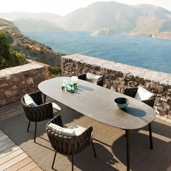 Outdoor table, leisure rattan chair, combination coffee shop chair, outdoor courtyard villa, outdoor waterproof and sunscreen rattan chair