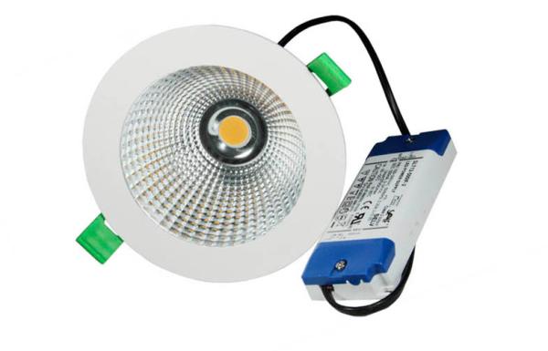 9.8 Watt Bridgelux COB LED Down Light 620Lumen IP 20 With Opal Reflector