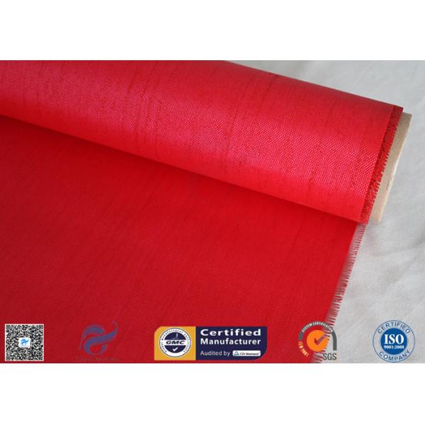 Red Color Satin Weave 1m*50m  Silicone Coated Fiberglass Fabric Coated With 160g