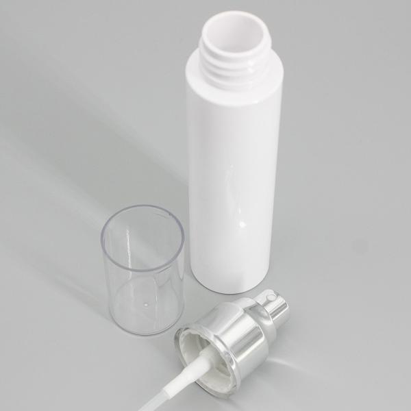 36mm 85ml PET Cylindrical Spray Bottle Silver Sprayer Clear Cap