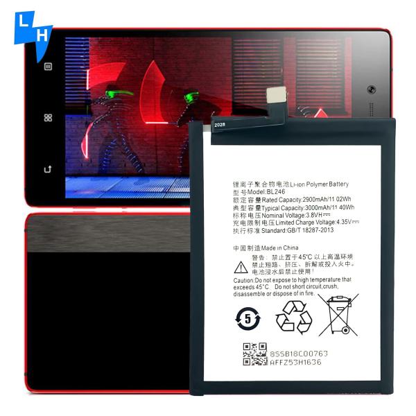 Lenovo Vibe Shot Z90 Bateria Z90A40 BL246 3000mAh Baterias recarregáveis de alta capacidade