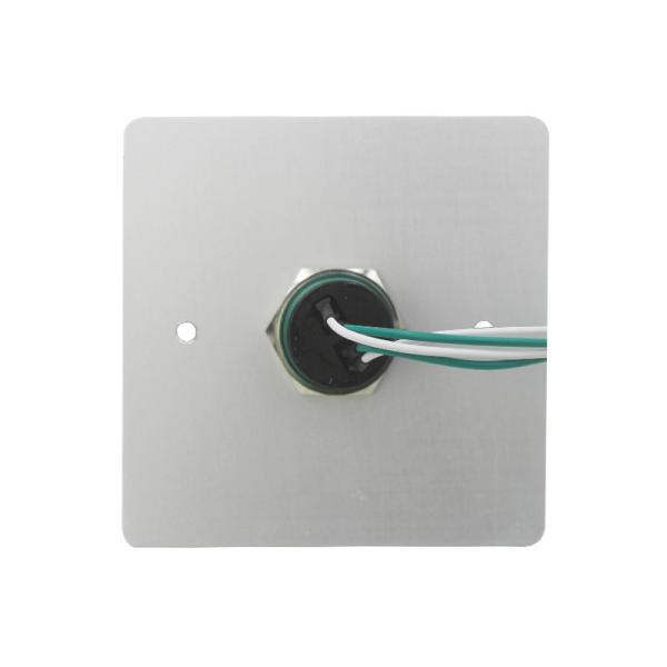 Mushroom Push Button with Metal Plate and Square European Size