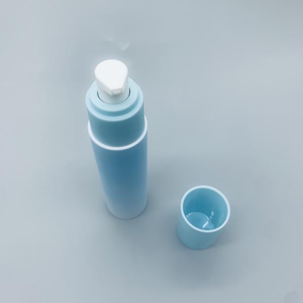 Blue PP airless lotion pump bottle cosmetic packaging for lotion essence