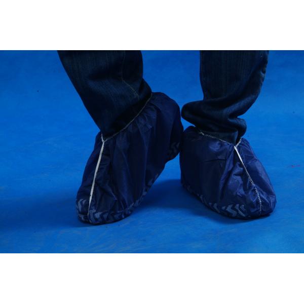 Non - Skid Cpe Shoe Cover , Disposable Shoe Guards Latex Free Non Woven Fabric