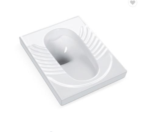Glossy White Squat Pan Toilet anti leakage Squatting Toilet Bowl