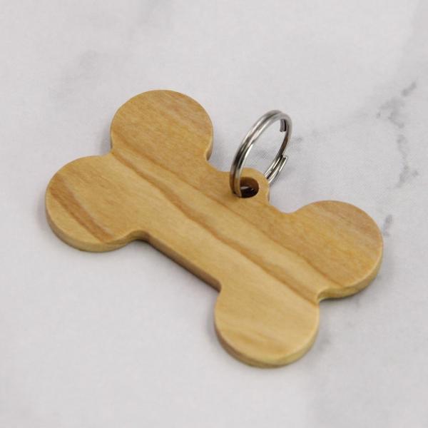 Chaîne à clefs en bois naturel blancs en bois inachevé rondes pour la graverie en lace, artisanat de Noël