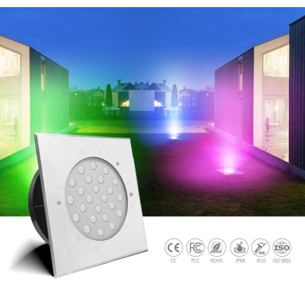2000lm VDE 18W IK10 LED Ground Lights Square IP68 Waterproof Ground Lights