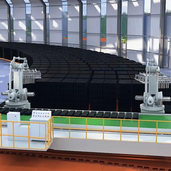 Máquina de fabricación de ladrillos de arcilla cocida Máquina de apilamiento de robots para la estructura de los sujetadores de robots