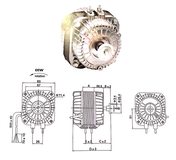 Утверждение КЭ затеняло мотор поляка/прочный вентиляторный двигатель ИЗФ82 испарителя - 26