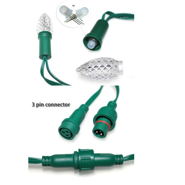 Программирование 0.3W C7 C9 Rgb 12v 27MM привело свет WS2811 пиксела