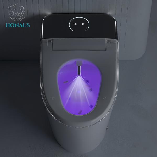 Luxury Smart Intelligent Toilet Ceramic Digital Screen Auto Lid Foam Shield