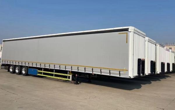 1310mm WheelBase 3 Axle Curtain Side Semi Trailer with ABS Anti-lock Braking System