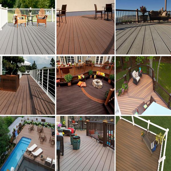 1.3%-1.4% Density Quick Deck Wood Composite Outdoor Deck Tile in Icelandic Smoke White