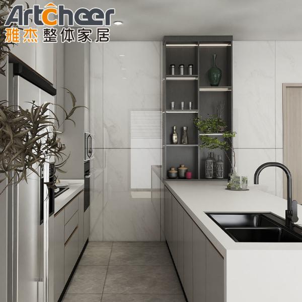 Modern Kitchen Furniture Kitchen Cabinet Set with Outdoor BBQ Design and Sofa Close Hinges