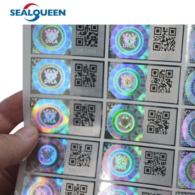 a etiqueta da segurança do holograma 3D, impressa altera etiquetas evidentes do holograma