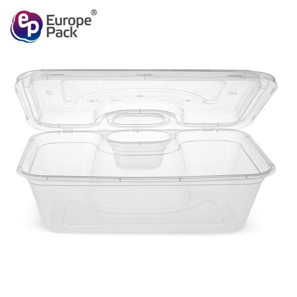 New style disposable plastic lunch box fast food containers, leakproof bento lunch box
