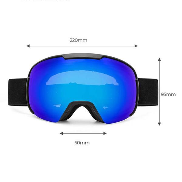 Custom Double Layer Anti-Fog Ski Goggles for Glasses Wearers Foam Choices Included