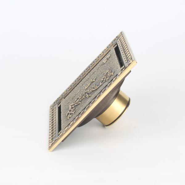 Modern 5-Inch Brass Bathroom Shower Drains Square Shower Floor Waste Drain with Basin Usage for Hotels