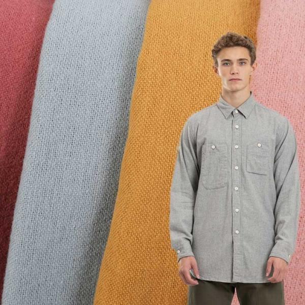 55 Inch Fleece Brushed Cotton Poplin Woven Fabric Roll 160gsm For Shirting