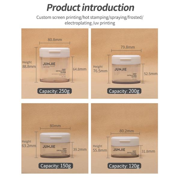 150g 200g Bouteilles de crème / Bouteilles de cosmétiques en plastique vides pour les produits de soins de la peau