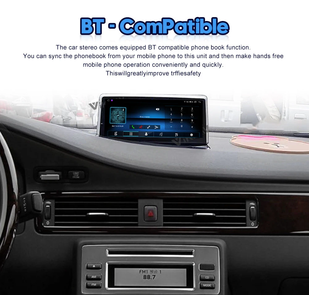 Авторадио Viknav Для Volvo S80 V70 (2004-2011) 8,8 дюйма Встроенный в Carplay GPS навигация Мультимедийный проигрыватель Сенсорный экран