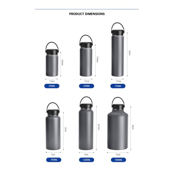 Бпа освобождает бутылки с водой перемещения бутылок с водой склянки спорт изолированные нержавеющей сталью