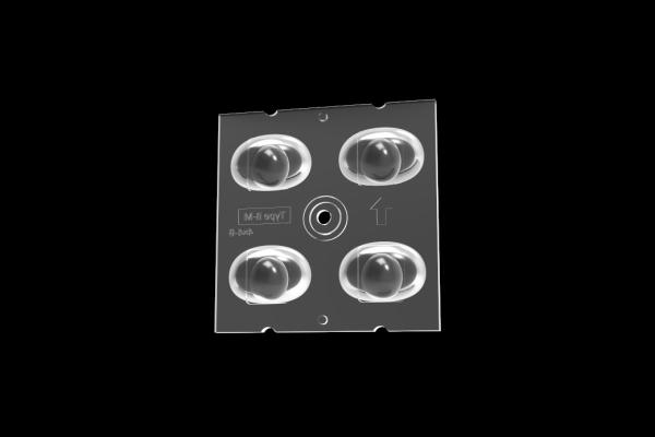 T2M-B ビーム角を備えた屋外照明用途向けカスタマイズ可能な3030x4 LEDチップLEDライトレンズ