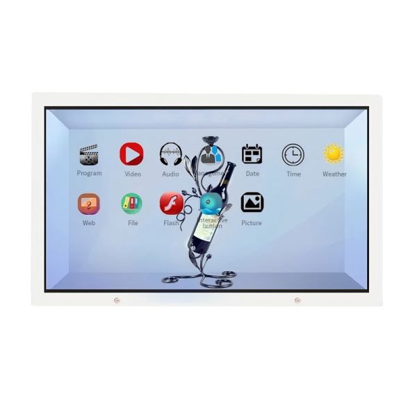 49 Inch Transparent Screen Display Box Price With Interactive Touch Showcase Advertising Display Screen