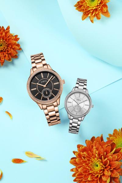 3ATM Waterproof Japan PC21S Alloy Quartz Watch 18k Gold  IP30