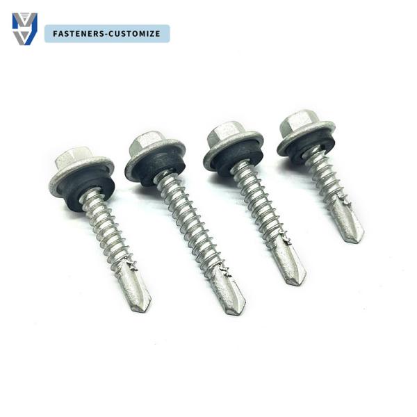 Self-Drilling Screws/Unslotted/Hex Washer Head/Steel/Zinc/Bon