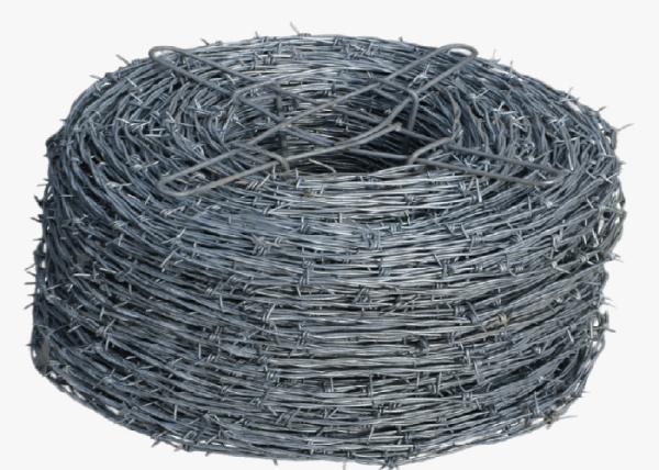Alambre de púas de acero con alto contenido de carbono galvanizado para seguridad perimetral