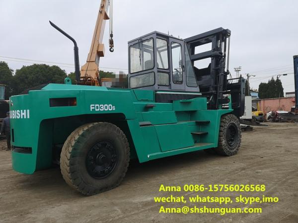 30 Ton Mitsubishi Forklift Trucks FD300 , Used All Terrain Forklift