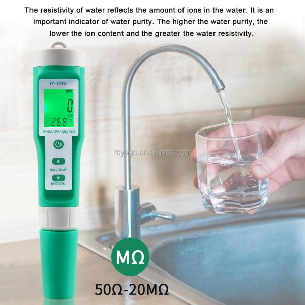 High Precision Durable Titanium Alloy Probe Water TDS Meter with 0-9999 ppm TDS Range and Multiparameter pH Measurement