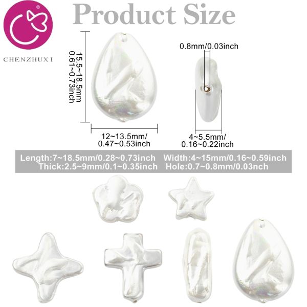 Baroque Freshwater Loose Pearls White Color DIY Pendant Jewelry Finding for Earrings Loose Pearl Beads