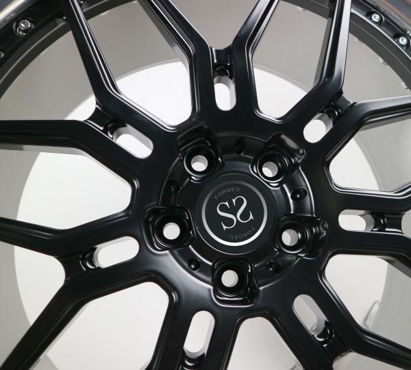 Gloss Black Center Polished Barrel 21x9.5 21x11 Forged Car Wheels Staggered For Mercedes Benz C Class