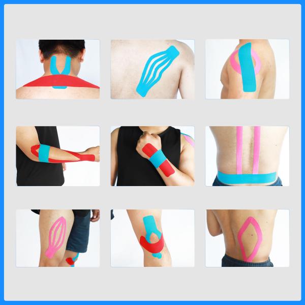 Кинезиологическая лента для физиотерапии Спортсмены плечо спина мышцы суставы Спортивная лента водонепроницаемая дышащая латексная 5м*5см